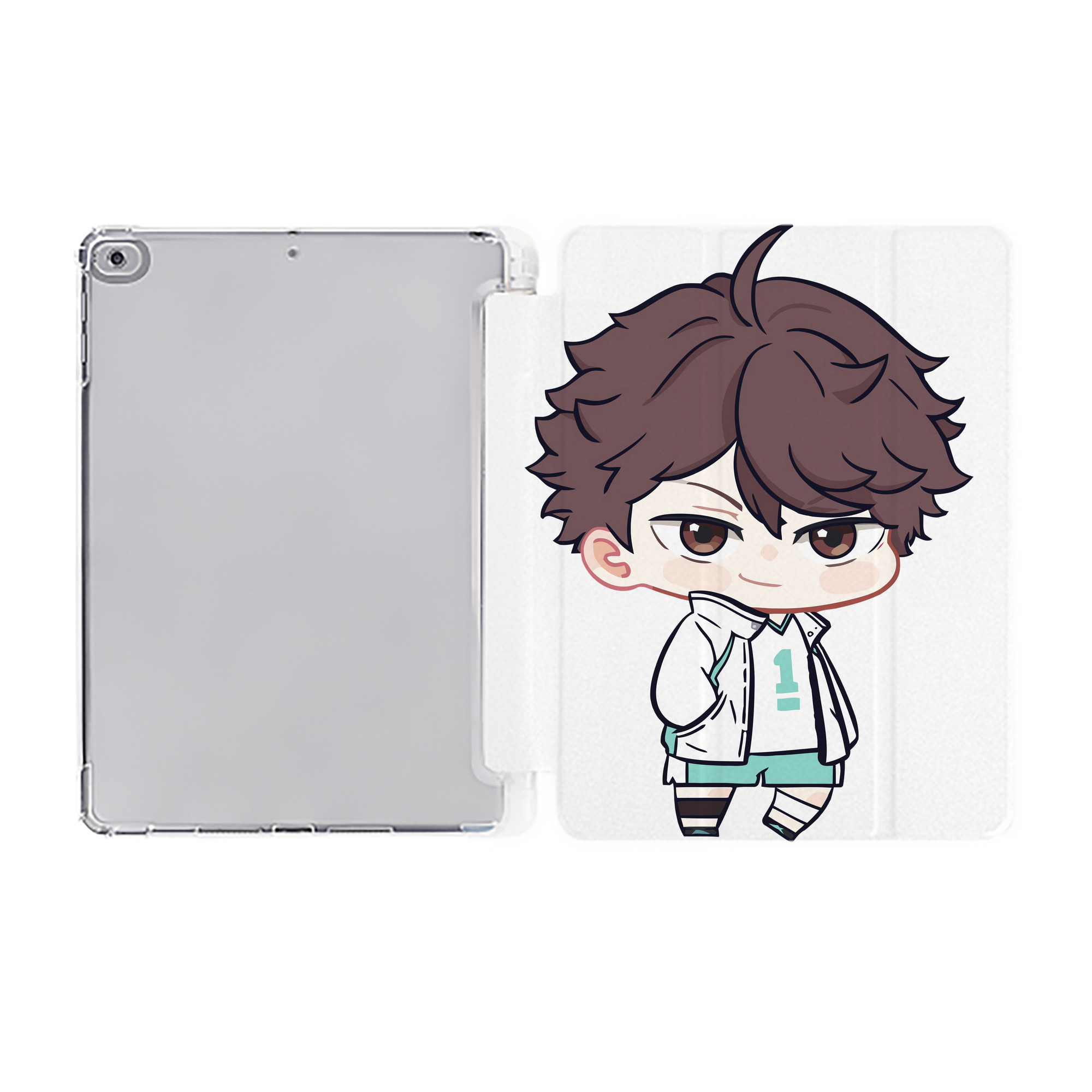 （画像用） ハイキュー!! Haikyu!! IPad ケース ペン収納付き 三つ折りスタンド PUレザー×シリコン 対応機種9.5/10.5/10.9インチ
